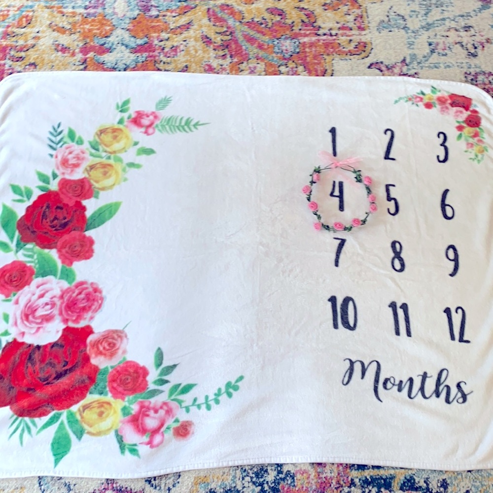 Floral Milestone Blanket